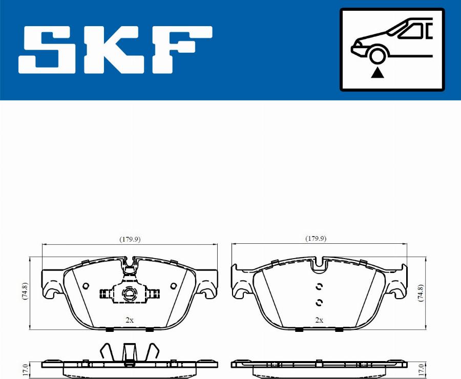 SKF VKBP 80269 E - Гальмівні колодки, дискові гальма autocars.com.ua