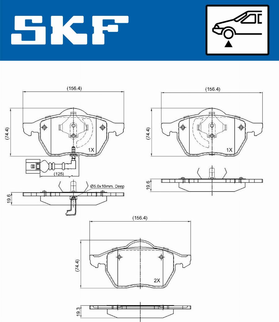 SKF VKBP 80270 E - Гальмівні колодки, дискові гальма autocars.com.ua