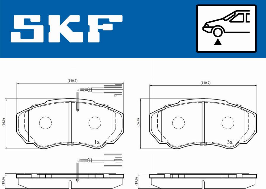 SKF VKBP 80273 E - Гальмівні колодки, дискові гальма autocars.com.ua