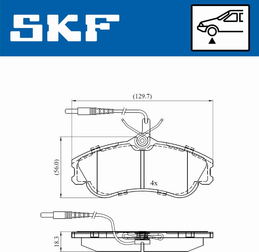 SKF VKBP 80281 E - Гальмівні колодки, дискові гальма autocars.com.ua