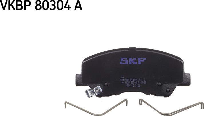 SKF VKBP 80304 A - Тормозные колодки, дисковые, комплект autodnr.net