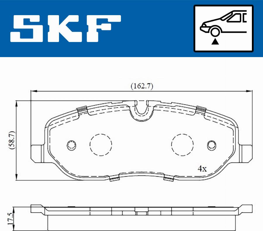 SKF VKBP 80306 - Гальмівні колодки, дискові гальма autocars.com.ua