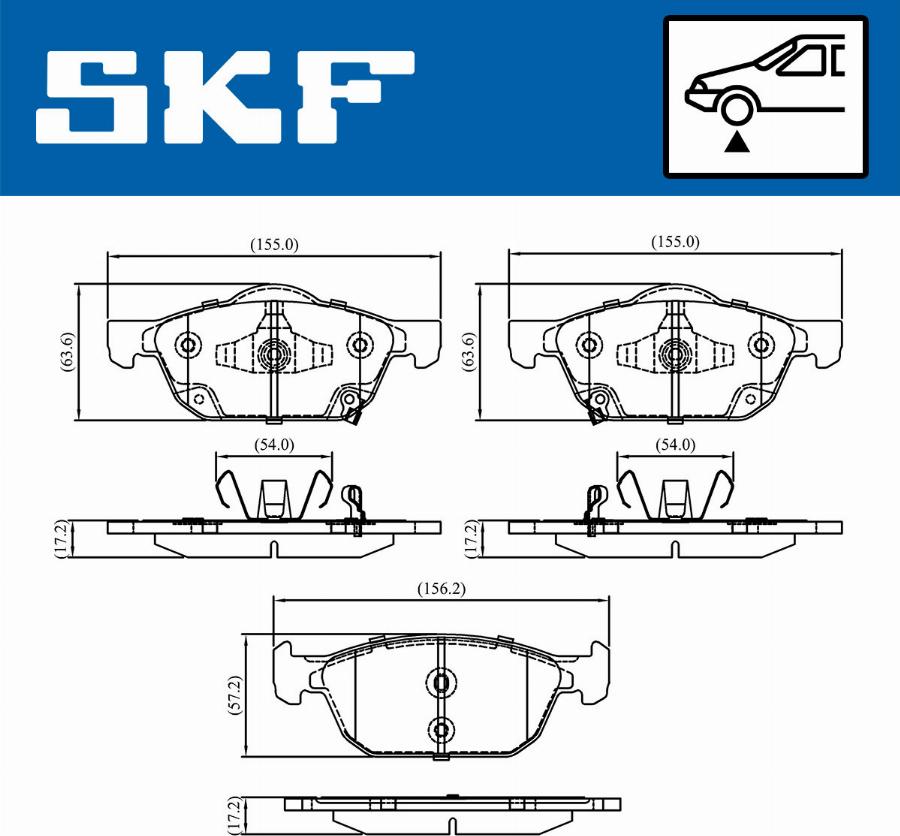 SKF VKBP 80320 A - Гальмівні колодки, дискові гальма autocars.com.ua