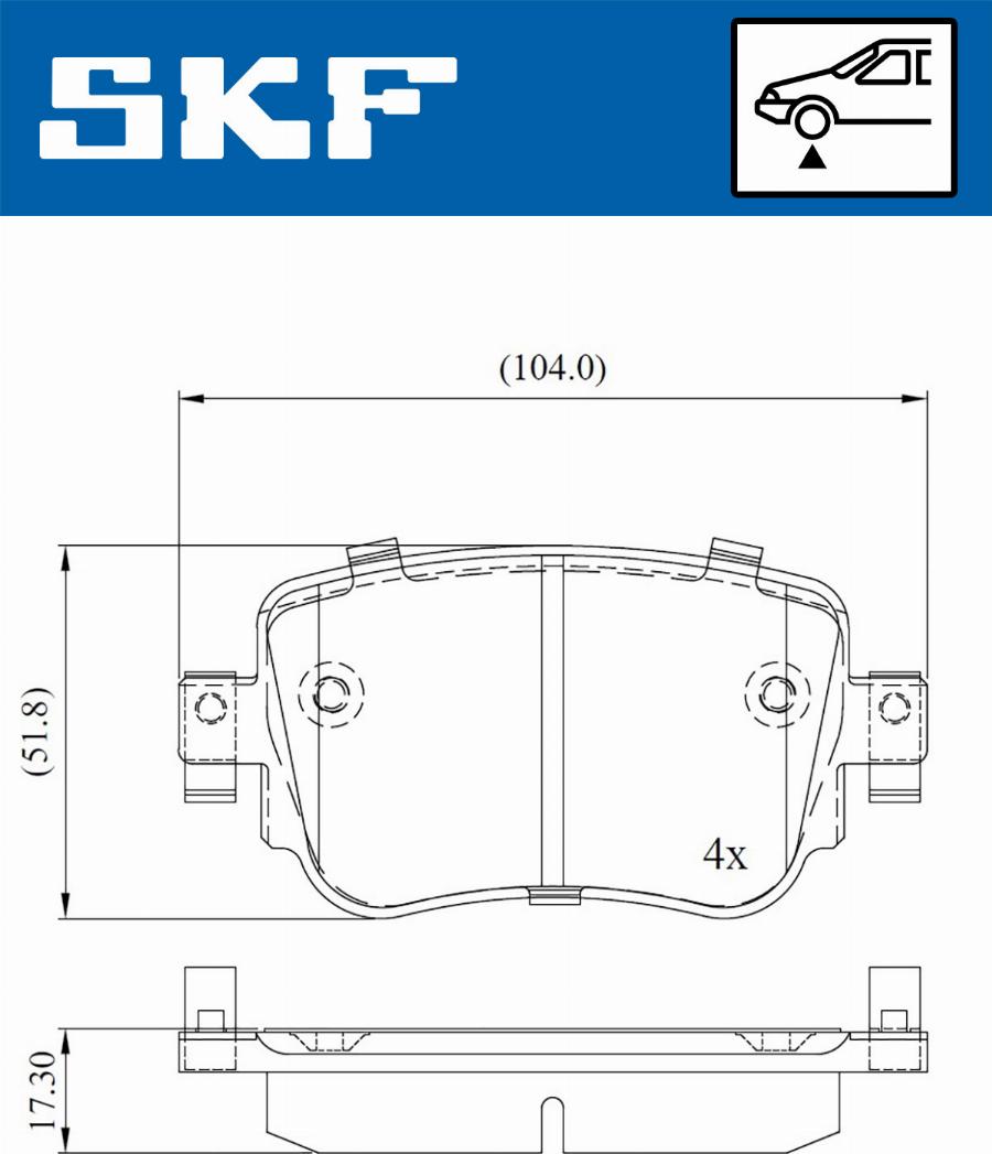 SKF VKBP 80324 - Тормозные колодки, дисковые, комплект autodnr.net