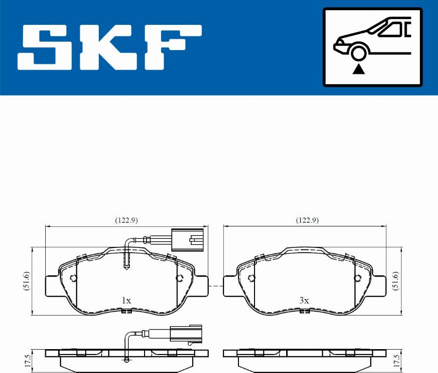 SKF VKBP 80328 E - Тормозные колодки, дисковые, комплект avtokuzovplus.com.ua