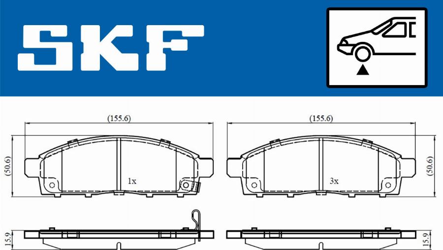 SKF VKBP 80331 A - Тормозные колодки, дисковые, комплект avtokuzovplus.com.ua