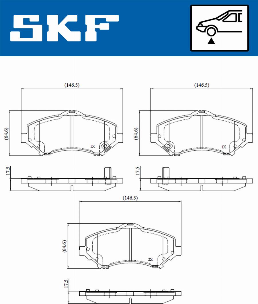 SKF VKBP 80334 A - Гальмівні колодки, дискові гальма autocars.com.ua