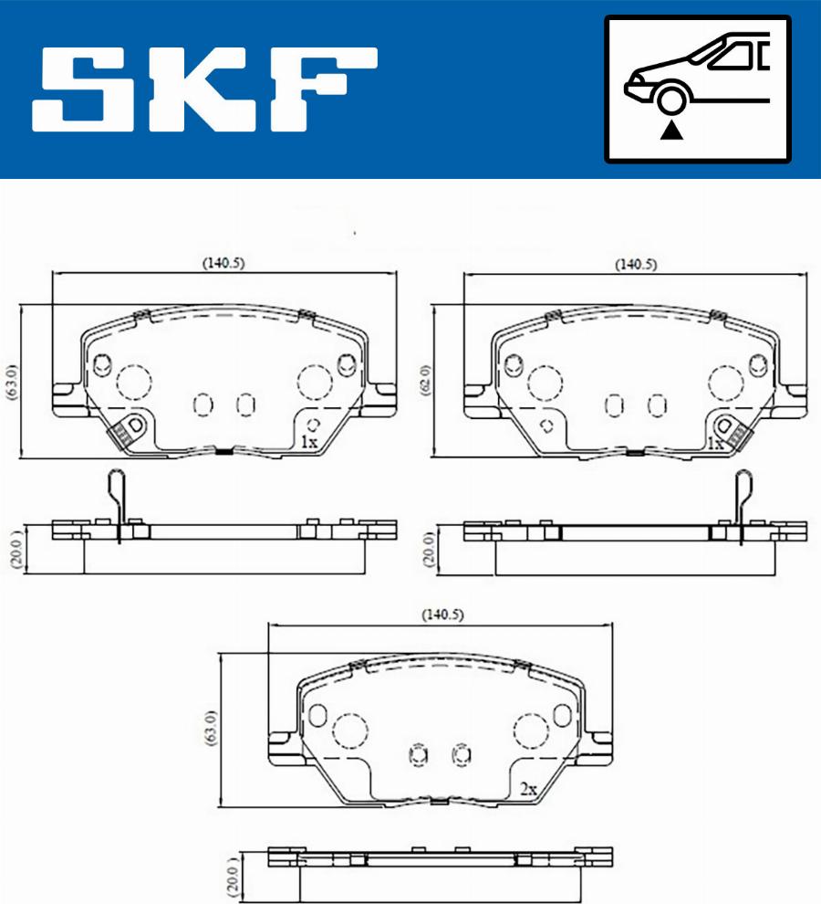 SKF VKBP 80346 A - Гальмівні колодки, дискові гальма autocars.com.ua