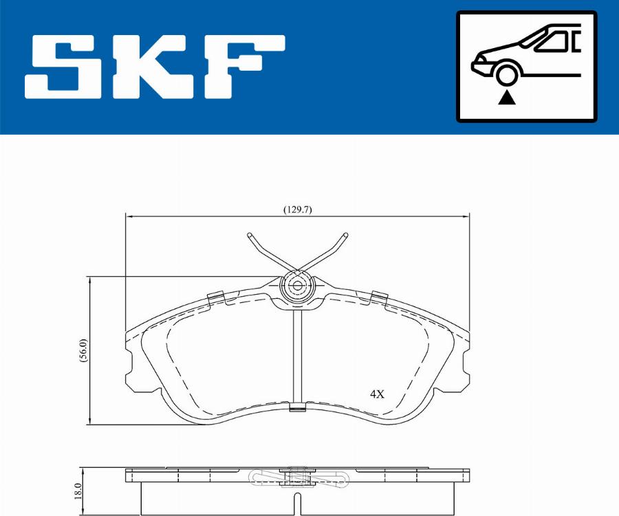 SKF VKBP 80356 - Гальмівні колодки, дискові гальма autocars.com.ua