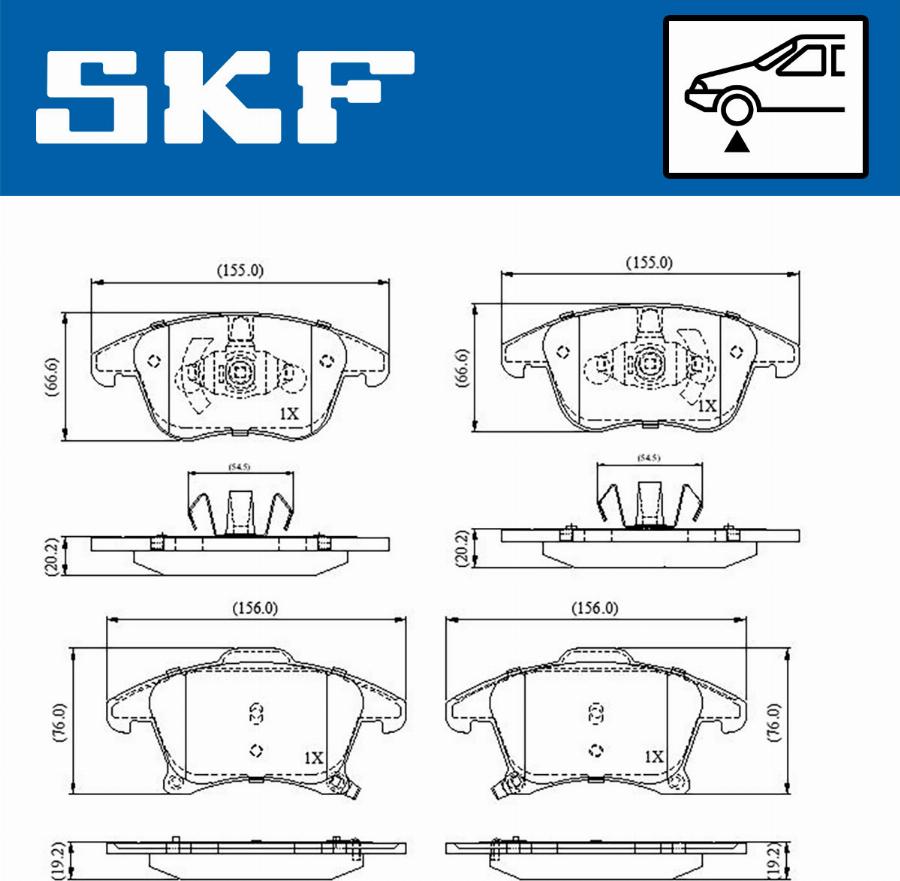 SKF VKBP 80359 A - Гальмівні колодки, дискові гальма autocars.com.ua