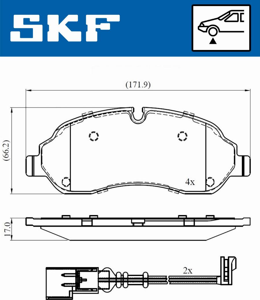 SKF VKBP 80377 E - Гальмівні колодки, дискові гальма autocars.com.ua