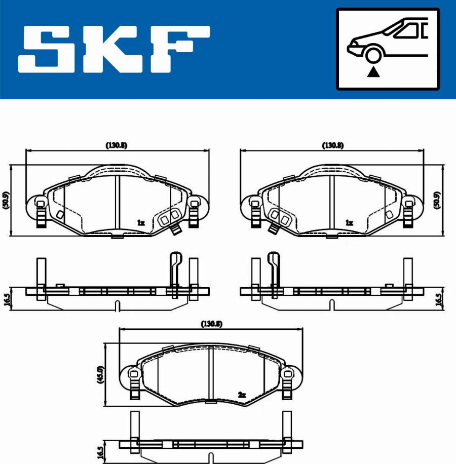 SKF VKBP 80383 A - Гальмівні колодки, дискові гальма autocars.com.ua