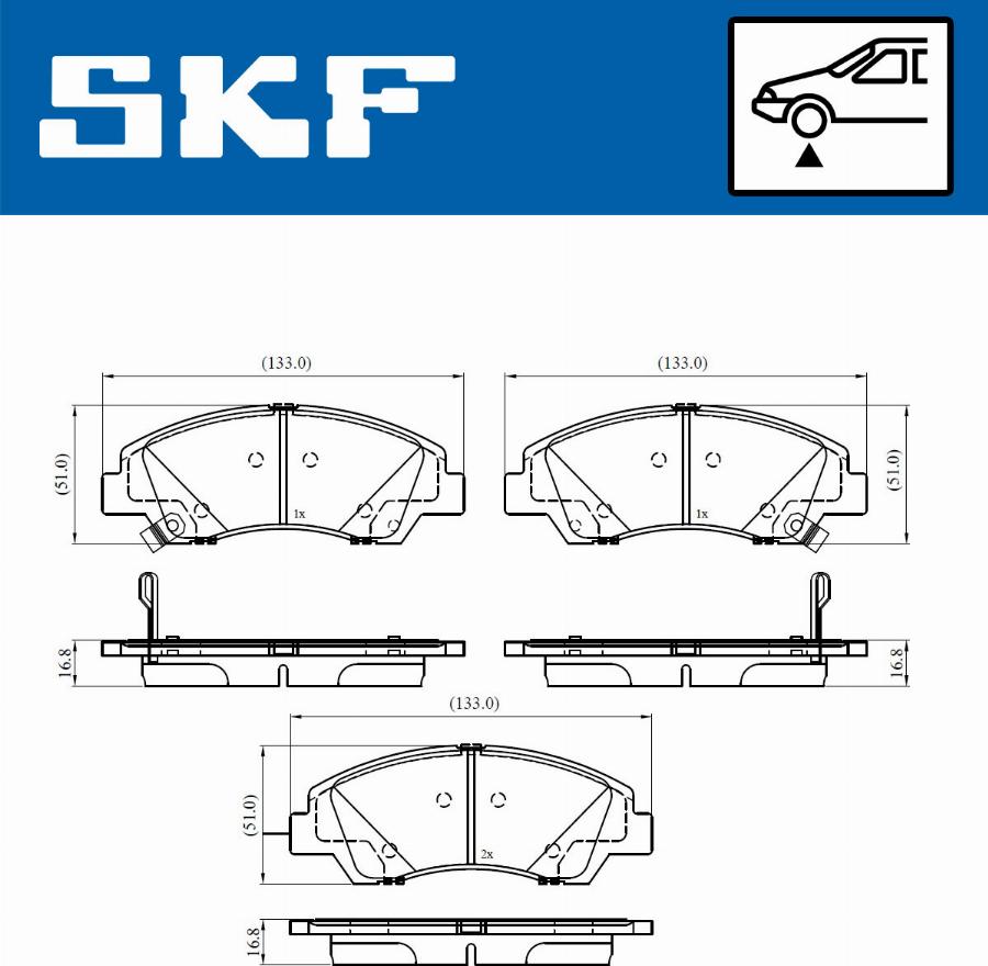 SKF VKBP 80386 A - Гальмівні колодки, дискові гальма autocars.com.ua