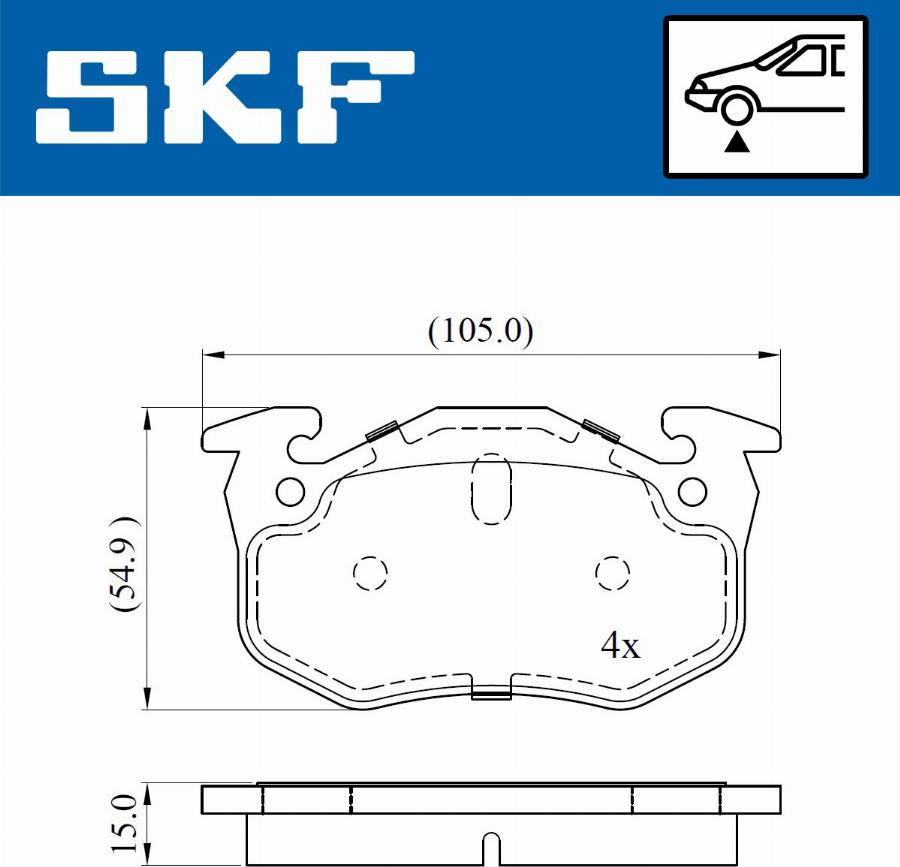 SKF VKBP 80387 E - Тормозные колодки, дисковые, комплект autodnr.net