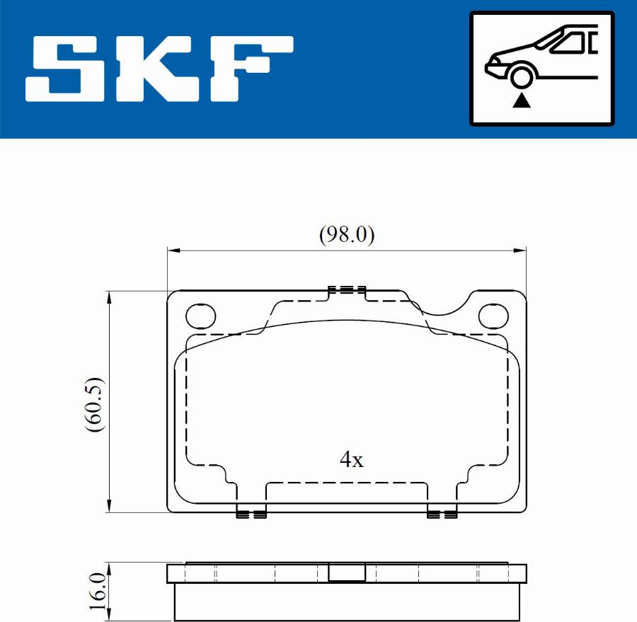 SKF VKBP 80388 - Тормозные колодки, дисковые, комплект autodnr.net
