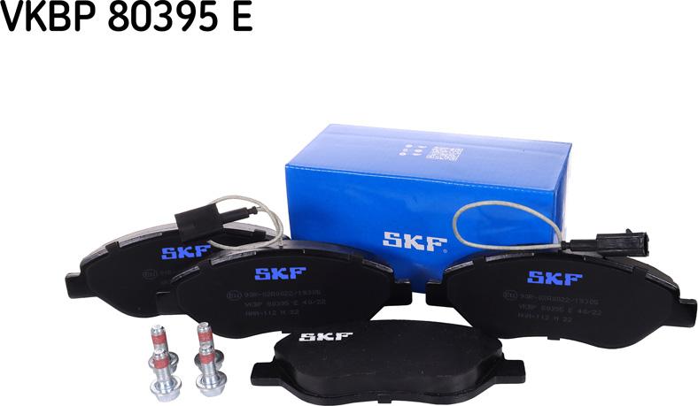 SKF VKBP 80395 E - Гальмівні колодки, дискові гальма autocars.com.ua