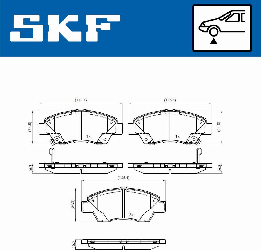 SKF VKBP 80403 A - Тормозные колодки, дисковые, комплект autodnr.net