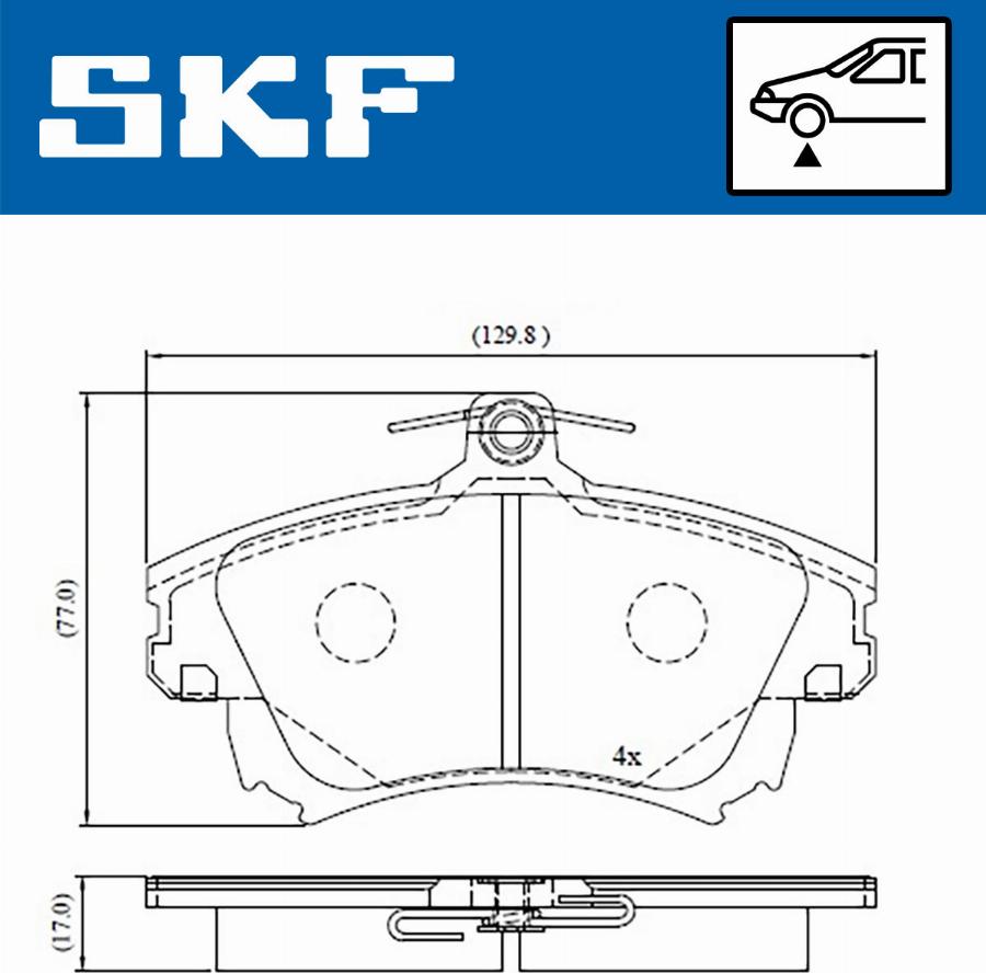 SKF VKBP 80404 A - Тормозные колодки, дисковые, комплект autodnr.net