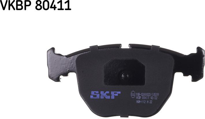 SKF VKBP 80411 - Гальмівні колодки, дискові гальма autocars.com.ua
