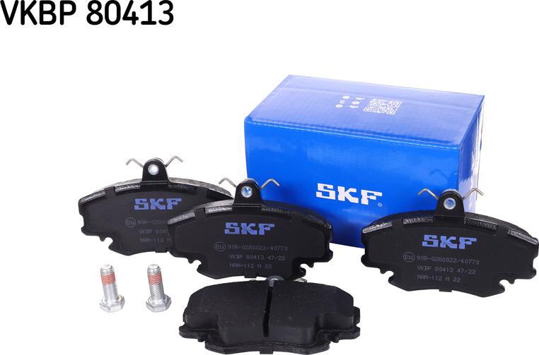 SKF VKBP 80413 - Тормозные колодки, дисковые, комплект autodnr.net