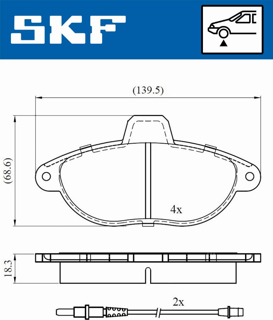 SKF VKBP 80423 E - Тормозные колодки, дисковые, комплект autodnr.net