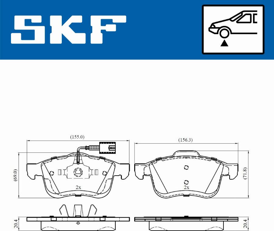 SKF VKBP 80432 E - Тормозные колодки, дисковые, комплект autodnr.net
