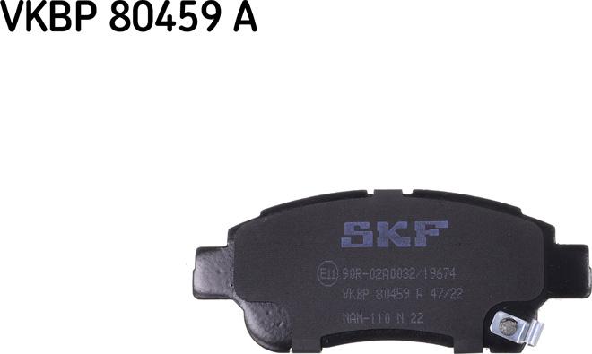 SKF VKBP 80459 A - Тормозные колодки, дисковые, комплект autodnr.net