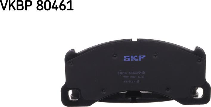 SKF VKBP 80461 - Гальмівні колодки, дискові гальма autocars.com.ua