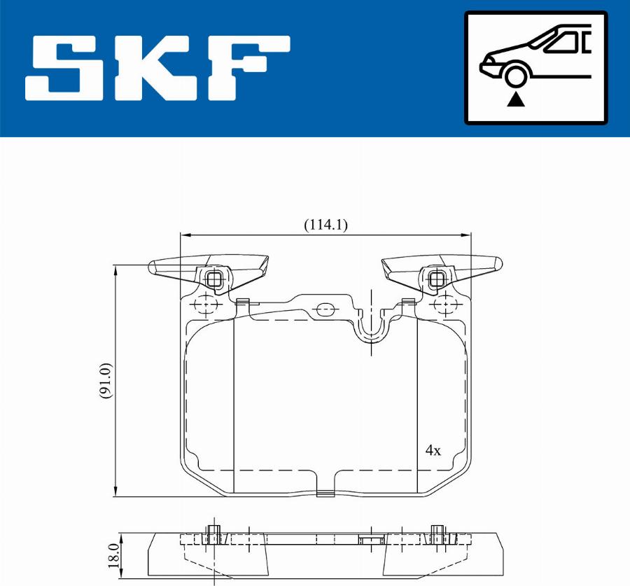 SKF VKBP 80467 - Гальмівні колодки, дискові гальма autocars.com.ua