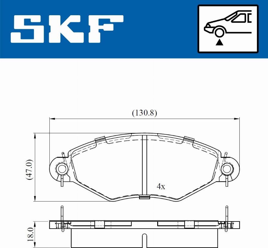 SKF VKBP 80470 - Гальмівні колодки, дискові гальма autocars.com.ua