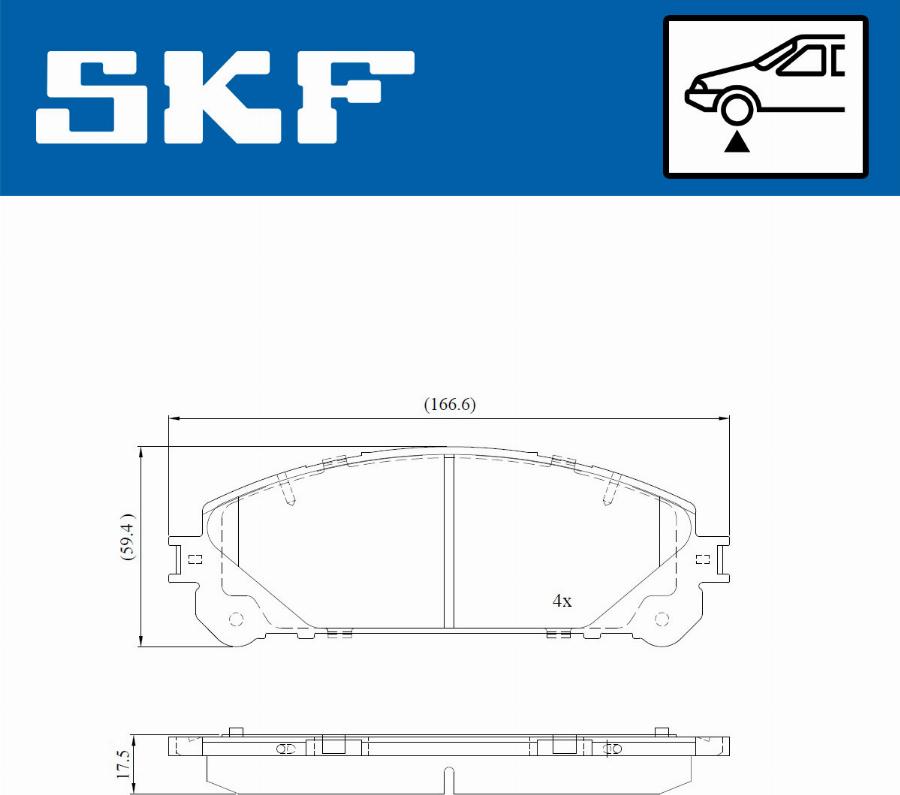 SKF VKBP 80473 - Гальмівні колодки, дискові гальма autocars.com.ua