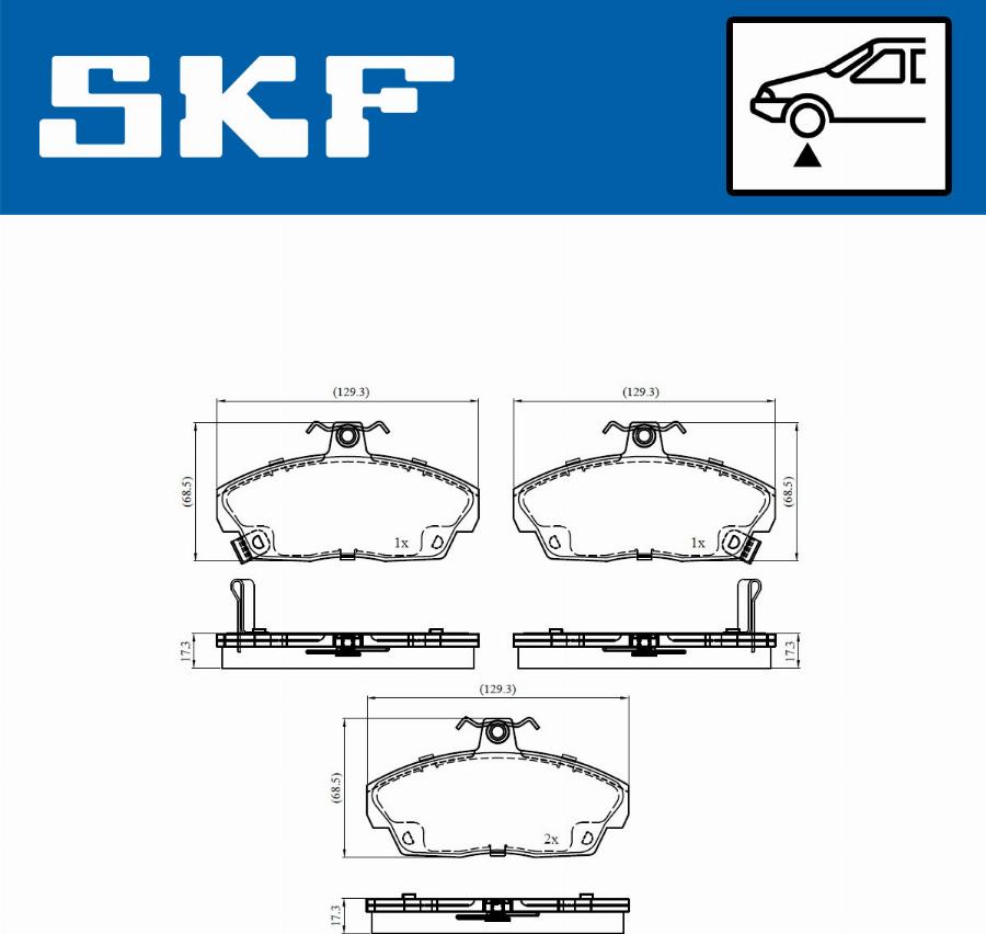 SKF VKBP 80479 A - Гальмівні колодки, дискові гальма autocars.com.ua