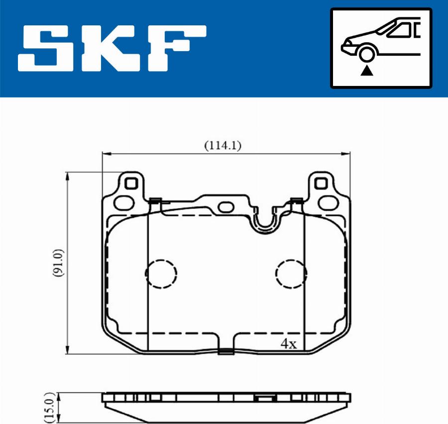 SKF VKBP 80481 - Тормозные колодки, дисковые, комплект avtokuzovplus.com.ua