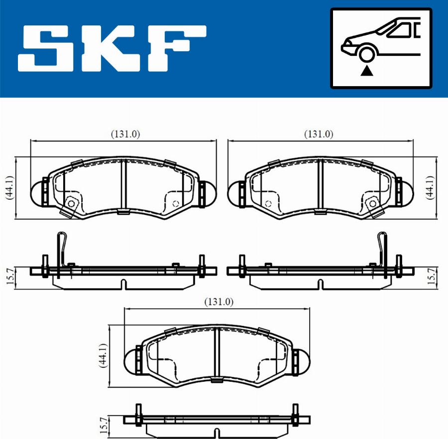 SKF VKBP 80500 A - Гальмівні колодки, дискові гальма autocars.com.ua