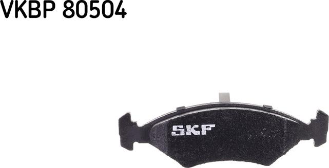 SKF VKBP 80504 - Тормозные колодки, дисковые, комплект avtokuzovplus.com.ua