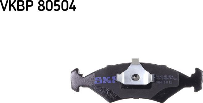 SKF VKBP 80504 - Тормозные колодки, дисковые, комплект avtokuzovplus.com.ua