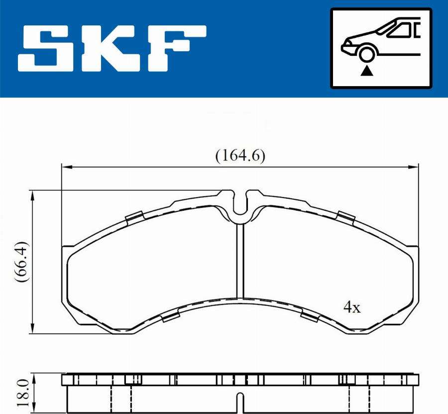 SKF VKBP 80507 - Тормозные колодки, дисковые, комплект autodnr.net