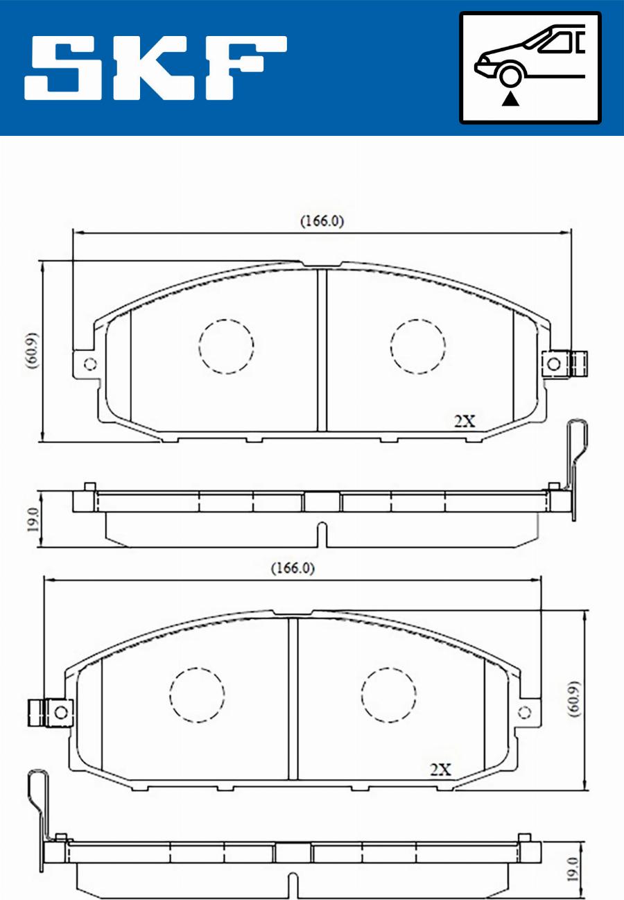 SKF VKBP 80509 A - Гальмівні колодки, дискові гальма autocars.com.ua