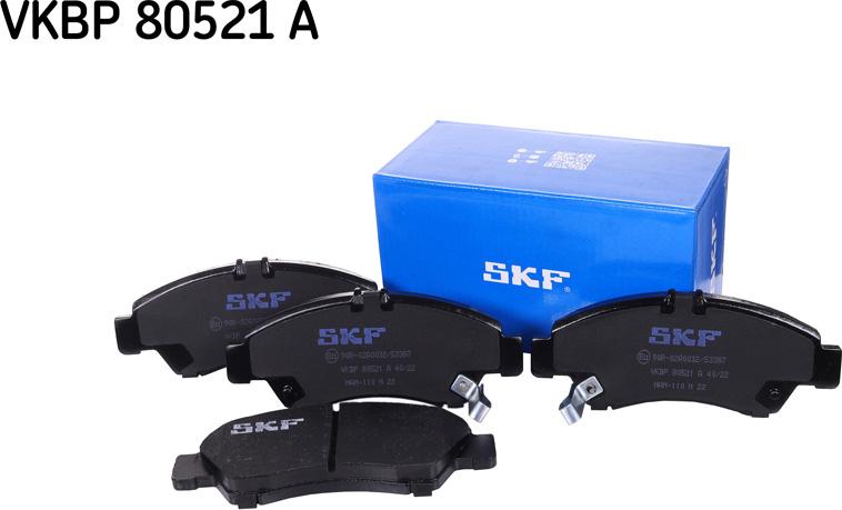 SKF VKBP 80521 A - Гальмівні колодки, дискові гальма autocars.com.ua