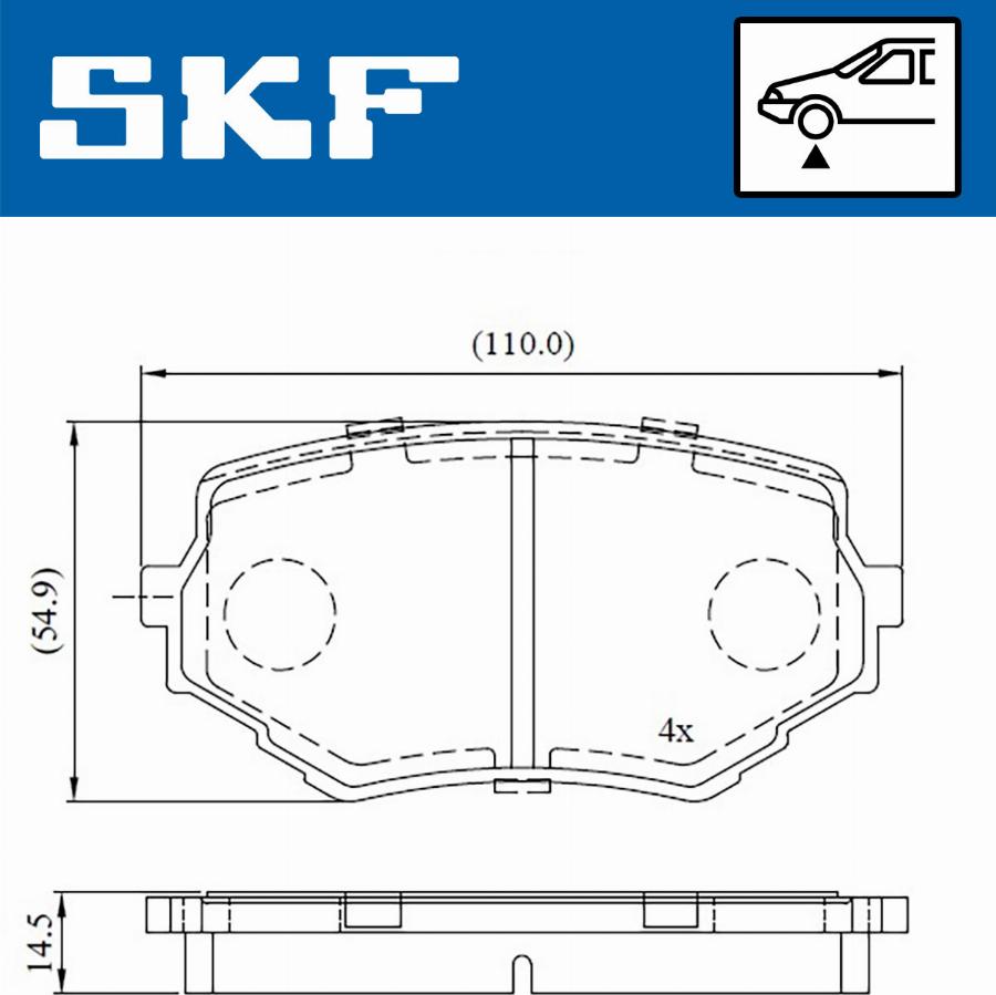SKF VKBP 80531 A - Гальмівні колодки, дискові гальма autocars.com.ua