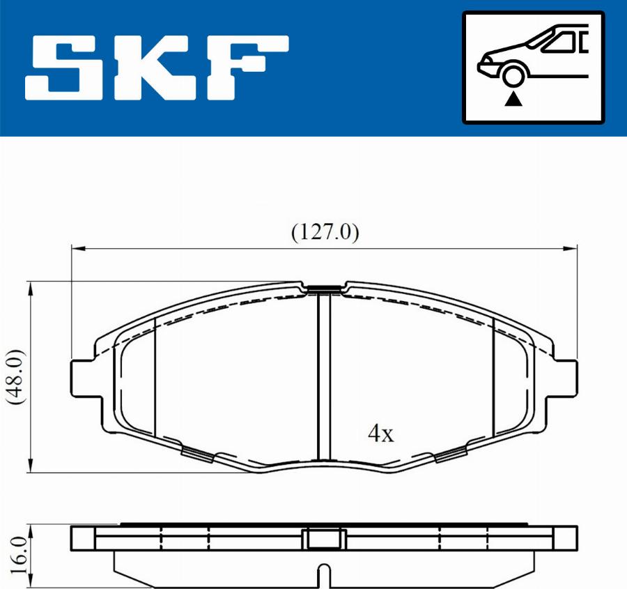 SKF VKBP 80532 - Тормозные колодки, дисковые, комплект autodnr.net
