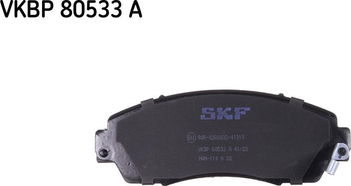 SKF VKBP 80533 A - Гальмівні колодки, дискові гальма autocars.com.ua