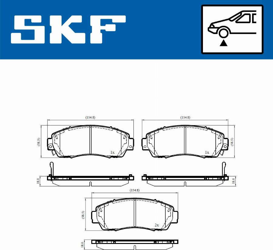 SKF VKBP 80533 A - Гальмівні колодки, дискові гальма autocars.com.ua