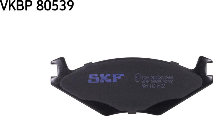 SKF VKBP 80539 - Гальмівні колодки, дискові гальма autocars.com.ua