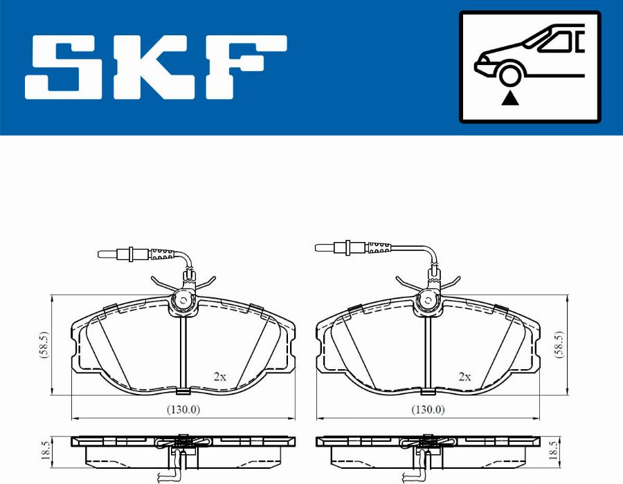 SKF VKBP 80543 E - Гальмівні колодки, дискові гальма autocars.com.ua