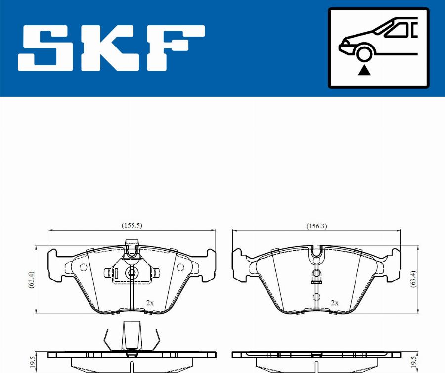 SKF VKBP 80548 - Тормозные колодки, дисковые, комплект avtokuzovplus.com.ua