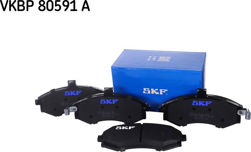 SKF VKBP 80591 A - Гальмівні колодки, дискові гальма autocars.com.ua