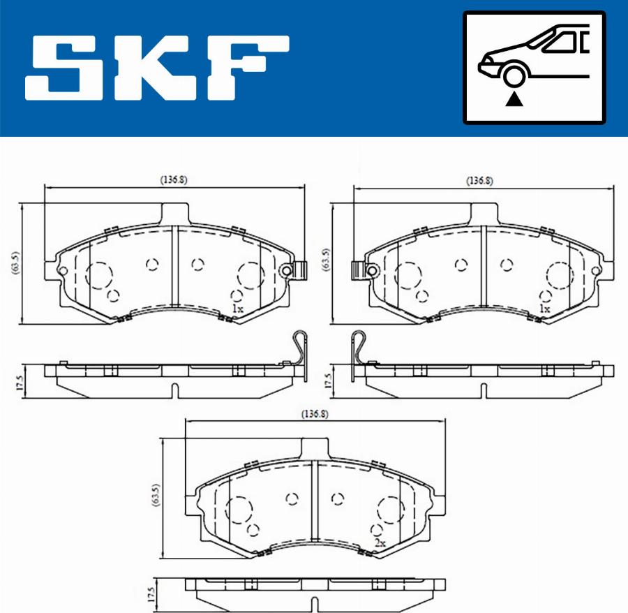 SKF VKBP 80591 A - Гальмівні колодки, дискові гальма autocars.com.ua