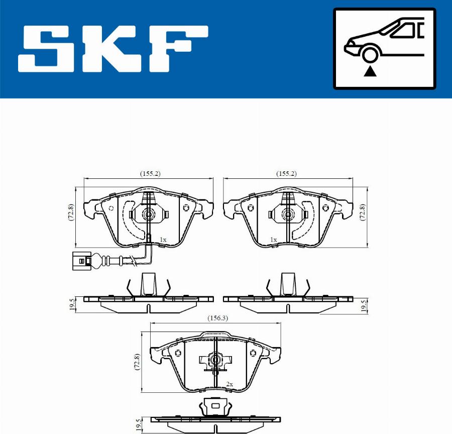 SKF VKBP 80594 E - Тормозные колодки, дисковые, комплект autodnr.net