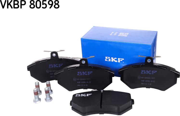 SKF VKBP 80598 - Тормозные колодки, дисковые, комплект autodnr.net